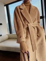 Frauen Wollmischungen High End Series Empfehlen Handwerkskunst Suli Lang Mantel Light Luxury Alpaca Albaca