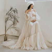 Eine Linie Schwangere Prom Kleider der schwangeren Frauen 2022 Mutterschaft lange Roben für Fotoshooting Sweetheart Elegante Abendkleider