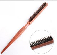 Hair Brushes Pure Boar Bristle Dress Comb Fluffy Wood Handle...