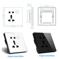 WiFi Smart USB Wall Socket Universele Elektrische Plug Outlet 15A Power Touch Switch Wireless Charge Work met Alexa Google Home