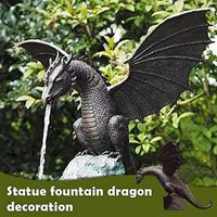 Équipements d'arrosage créatifs de jardin créatif Fountain Spray Dragon Dragon Modèle de respiration à l'eau Résine Statue de haute qualité pour l'extérieur