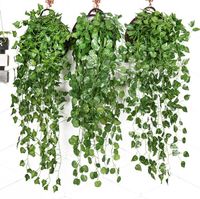 Artificiale Ivy fogliame verde foglie finte appeso a sospensione emalazione fiore vite pianta rattan festa di nozze giardino decorazione a parete rifornimento sn5437