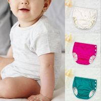 Bez Bezi Çocuk Nappy Şort Çok Katmanlar Katı Renk Bebek Eğitim Pantolon Iç Çamaşırı Bezi Için Yıkanabilir