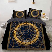 Luxury 3D Bedding set Europe Queen King Double Duvet cover set Bed linen Comfortable Blanket Quilt cover Bed Set Palace black AA220311