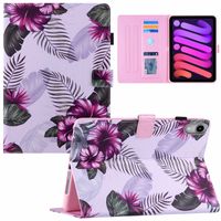 Snygg blomma marmor silke läderväska till iPad Pro 11 2021 10.5 10.2 Mini 6 1 2 3 4 5 Luft 7 8 9.7 Mode Hawaiian Skala Sea Ocean Print Girls Plånbokskort Slothållare Flip Cover