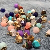 Colliers de pendentif à la main en pierre naturelle bricolage avec chaîne pour femmes hommes Fashion Party Club Decor Bijoux