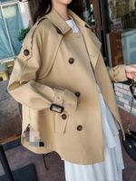 Women's Trench Coats 2021 Korean Version Of Loose Small Fragrance Temperament Short British Coat