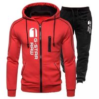 Men's Brand Tracksuit Casual Jogging Suit set Outdoor Suit Zipper Jacket + Black Sweatpant 2pcs 220224