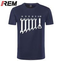 REM Screw Wrench Opener Mechanic T- Shirts Men Car Fix Engine...