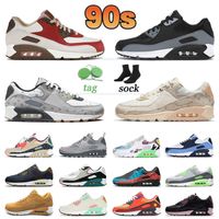  sports basketball shoes High quality 90 Running shoes Surplus Trail Team Gold Bacon Triple White Black Cork Shimmer Polka Dot UNC Trainers Sports 90s Digners