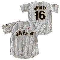  Men's Japan #16 Ohtani Hip Hop Short Sleeves Baseball
