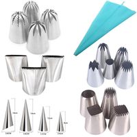 Baking & Pastry Tools Cream Decorating Tips Set Stainless Steel Tulip Icing Piping Big Size Cake Nozzle Cupcake Kitchen Decor