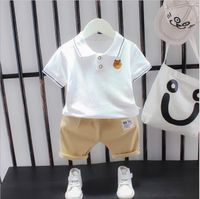 Baby Little Boys Ropa Set Verano Algodón Niños Niños Sport Traje Traje Niños Niños Conjuntos de ropa formal para 1 2 3 4 años