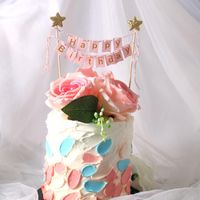 その他のお祝いパーティー用品1セットお誕生日おめでとうケーキトッパーバナーの旗ベビーシャワーカップケーキトッパーキッズガールボーイの装飾