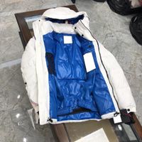 Desinger Maya Fransa Erkek Aşağı Ceketler Tasarımcı Işlemeli Rozet Parkas Kadife Yastıklı Kapüşonlu Ceket Boyutu1-6