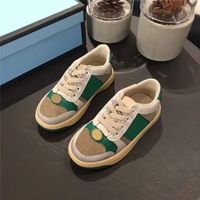 Yeni Çocuklar Tasarımcı Ayakkabı Çocuk Toddler Sneakers Moda Mektup Baskılı Yüksek Kalite Açık Spor Koşu Ayakkabı Erkek Kız Kaymaz Rahat Sneaker 9 Renkler