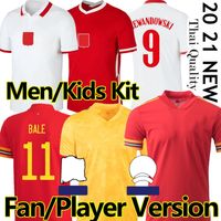 2021 Galles Soccer Jerseys National TeamD Fans versione giocatore Bale James Ramsey Camicia da calcio Pol Lewandowski Milik Piszczek PIATEK Grosicki Men Kit Kit Uniformi