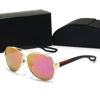 Retro Marco para hombre Mujeres Gafas de sol Diseñador de verano Gafas de sol para mujer Moda Unisex Gafas Gafas Populares con caja 6 colores opcional