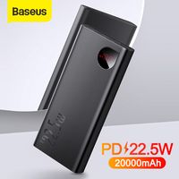 Baseus Power Bank 20000mah Portátil Portátil Battery Carregador 20000 Mah Powerbank PD Cobrança rápida para iPhone 12 Xiaomi Poverbank