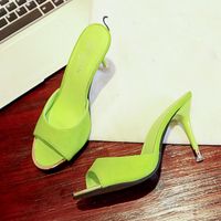 Sandalet Yaz Kadın Ince Yüksek Topuklu Ayakkabı 2021 Moda Peep Toe Parti Bayanlar Rahat Sandalias Mujer