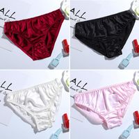 Gym Clothing Women Silk- like Satin Panties Bikini Underwear ...