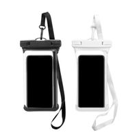 6.5 inç Cep Telefonu Kılıfları Su Geçirmez Çanta Full HD Şeffaf Dokunmatik Ekran Yüzme PVC Evrensel Yüzer Hava Yastığı Kol Bandı