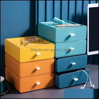Lagring Hushållsorganisation Hem GardenStorage Ders Typ Kontrastfärg Box Office Desktop Kan Stack File Multi-Function Cabinet Blu