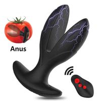 Nxy vibrators sex elektrische schok anale plug dilator g spot voor vrouw draadloze afstandsbediening opening butt volwassen speelgoed mannen 1220