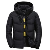 Yastıklı Ceketler Kış Kapüşonlu Aşağı Mont Kalın Sıcak Siyah Parkas Erkek Artı Boyutu Rahat Mont Üst Giysiler