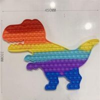 Colorful Big Size Toy 40x33cm Rainbow Butterfly Dinosaur Push Bubble Fidget Toys Decompression Stress Relief Autism Needsa29 a45