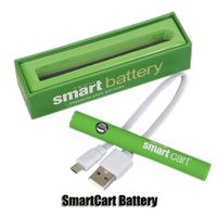 Batterie SmartCart Kit de batterie Vert Chariots Smart 380MAH Préchauffez VV Variable Tension inférieure Chargeur USB Chargeur de Vape Boîte cadeau de stylo pour 510 épais HULA46A16