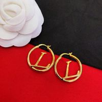 Fashion Womens Big Circle Simple Earrings Hoop Earrings For Woman High Quality Lucyjewelry 21072103W
