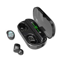 V10-1 Bluetooth 5.0 TWS Música Estéreo À Prova D 'Água Headset Binaural Fingerprint Fingerprint Controle de Toque Fones de Ouvido Redução de Ruído HD Chamada LED Display Digital Earbuds Sem Fio
