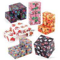 Stile di Halloween e stile di Natale Infinity Cube Magic Square Puzzle Giocattolo Fidgetstoy Alleviare stress a mano gioco Four Corner Maze Toys Childrere