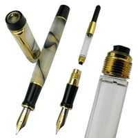 Fountain Pens Kaigelu 316 Creative Marble Celluloid Pen, 22KGP Medium Nib Beautiful Phantom White Pattern Gift Pen Stationery