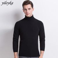 Men's Turtleneck Sweater 2021 Autumn Winter Solid Color Casual Hombre Men Slim Fit Brand Knitted Twist Pullovers Sweaters