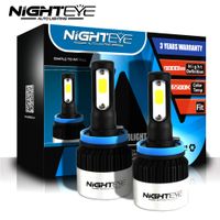 NIGHTEYE 2Pcs H4 H7 H11 H8 H9 9006 HB4 H1 9005 HB3 Car Headlight Bulbs LED Lamp with COB Chip 9000LM Auto Fog Lights 6500