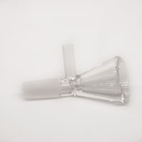 Funil forma tigela tubos de vidro fumar acessórios 10mm articulação masculina