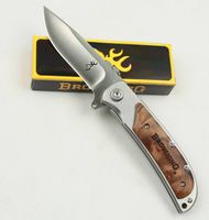 Brownlng 338 Folding knife Blade Rosewood Handle Titanium Ta...