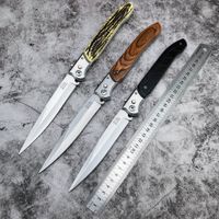 Russian Automatic Tactical Folding Knife Wood Handle 440C Blade Outdoor Camping Hunting Survival Pocket Utility Self Defense EDC Tools