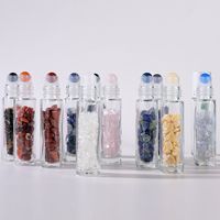 Natural Jadeite Art Roll-on Bottle Perfume Dispensed Colored Transparent Glass 10ml gifts