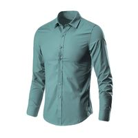 Erkek Casual Gömlek 2021 Moda Giyim Lüks Uzun Kollu Gömlek Slim Fit Sosyal Elbise Tops Artı Boyutu M-5XL