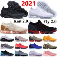 2021 Dernier tricot 2,0 Chaussures de course Fly 1.0 Triple Noir CNY Baskets Baskets Coussins Sneakers Femmes Run Run Shoot Taille 36-45