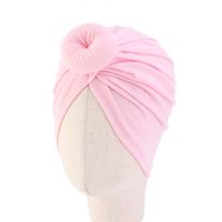 18 색 귀여운 유아 유아 유니섹스 공 매듭 인도 터번 모자 아이 봄 가을 모자 아기 도넛 모자 단색 컬러 코튼 헤어 밴드 356 J2
