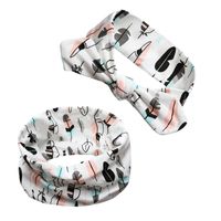 Scarves Wraps Cotton O Ring Feather Cat Panda Cartoon Baby Kids Scarf + Headband Sets Boys Girls Collar Barn Neckerchief Headwear