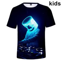 T-shirt da uomo da 3 a 13 bambini T-shirt Candy Band DJ 3D T-shirt stampata Boys Girls Fashion Hip Hop Tshirt Camicie Bambini Vestiti per bambini