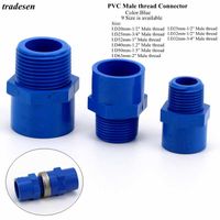 Watering Equipments Hi-Quality I.D20~63mm To 1/2&quot;~2&quot; Male Thread PVC Pipe Direct Connector Garden Home Water Tube Adapter Aquarium Fish Tank