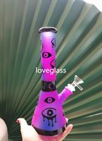 Huka-Glas-Bubbler-Wasserbongs-heftiger DAB-Rigs-Dazemas PERC Chicha mit 14mm Schüssel lila Glas Wasserleitungen