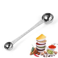 Stainless Steel Double Ends Measuring Spoon With Scale Coffe...