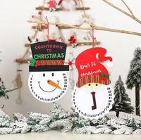 Decorações de Natal Pingente Creative Cartoon Papai Noel Snowman Contagem regressiva Calendário Relógio Relógio Árvore de Natal Feltro Calendários Pingentes Fab11477